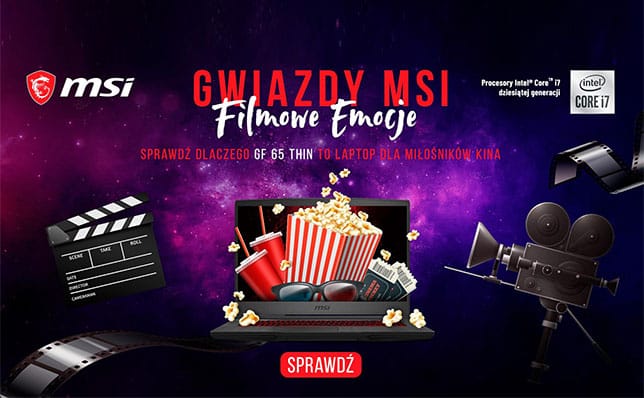 Laptop MSI z serii GF