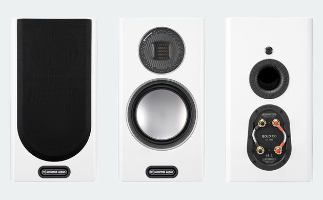 kolumna podstawkowa Monitor Audio Gold 100, widok na terminale