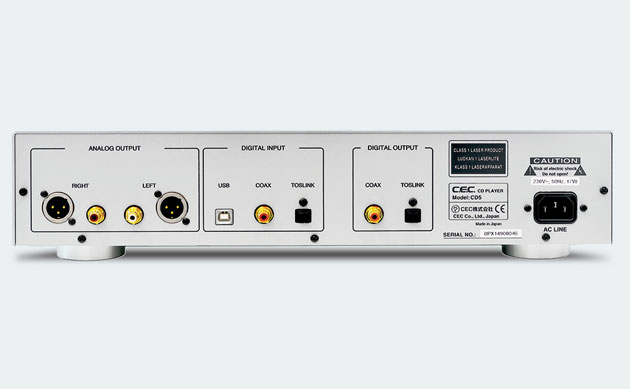 Odtwarzacz CD C.E.C. CD5 tylni panel