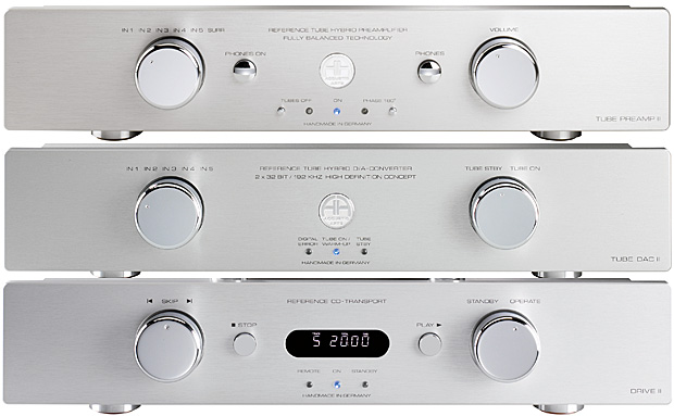 Przedwzmacniacz, DAC, Odtwarzacz CD - Accustic Arts Tube Preamp II, Tube-DAC II Mk2, Drive II